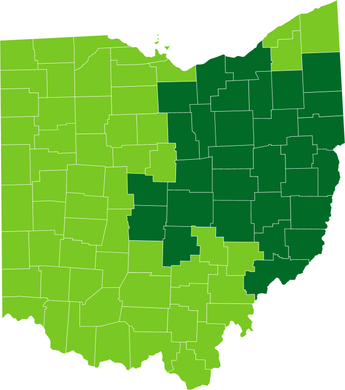 Ohio Service Area Map